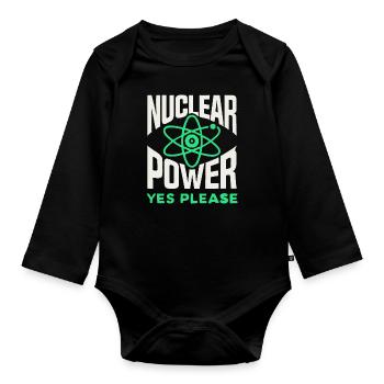 Énergie nucléaire s’il vous plaît - Pour l’énergie propre - Body Bébé bio manches longues - noir - Devant