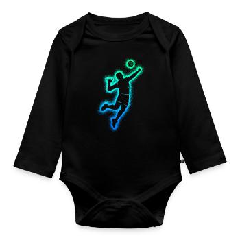 Joueurs de volley-ball Garçons Hommes Joueurs de volley-ball - Body Bébé bio manches longues - noir - Devant