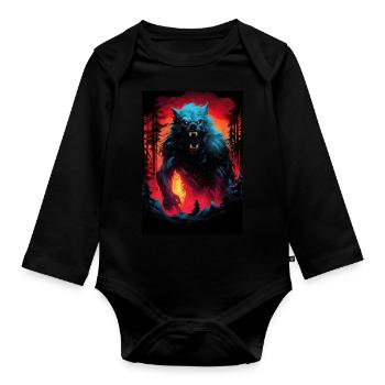 Werewolf Werwolf - Baby Bio-Langarm-Body - Schwarz - Vorne