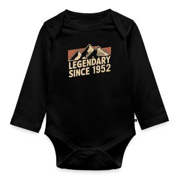 Legendär Seit 1952 Geburtstag - Baby Bio-Langarm-Body - Schwarz - Vorne