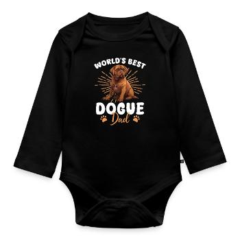 Dogue de Bordeaux Groovy Dogue Dad - Body Bébé bio manches longues - noir - Devant