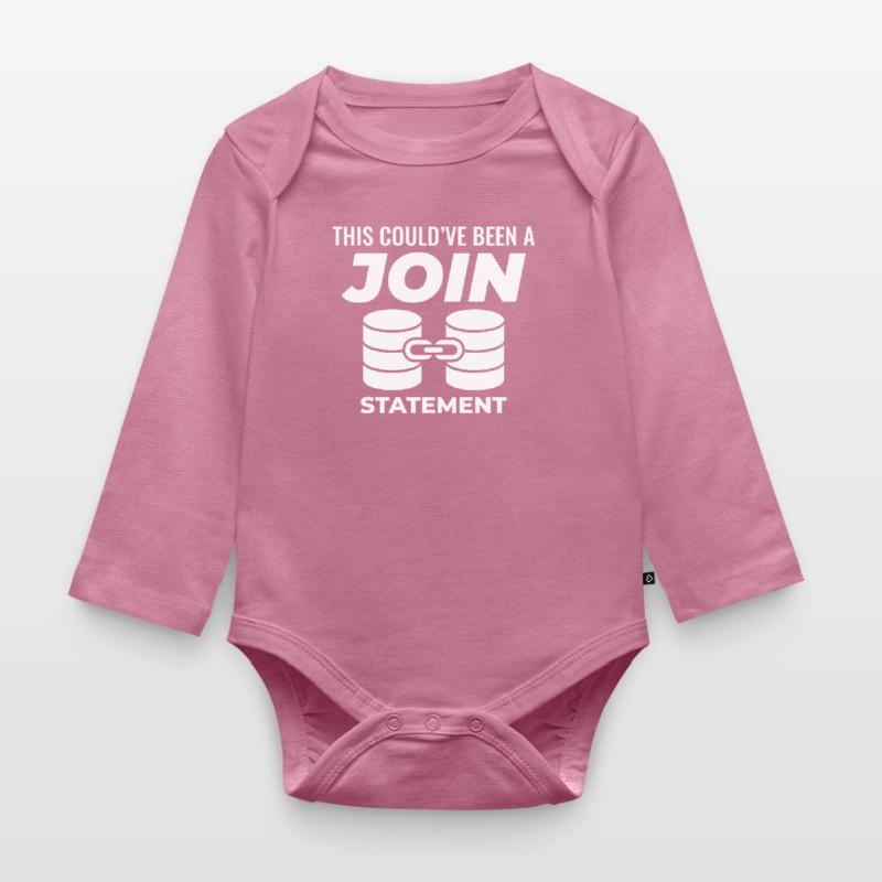 SQL Join Database Statement Programming Data Organic Longsleeve Baby Bodysuit