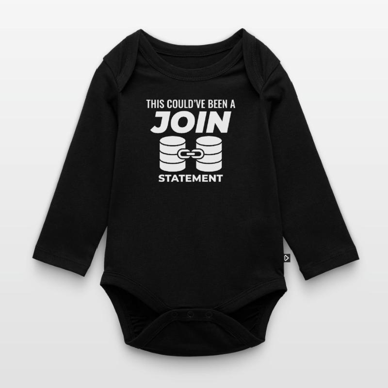 SQL Join Database Statement Programming Data Organic Longsleeve Baby Bodysuit