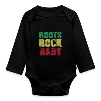Rock Musik - Baby Bio-Langarm-Body - Schwarz - Vorne