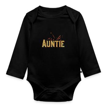 AUNTIE DESIGN - Baby Bio-Langarm-Body - Schwarz - Vorne
