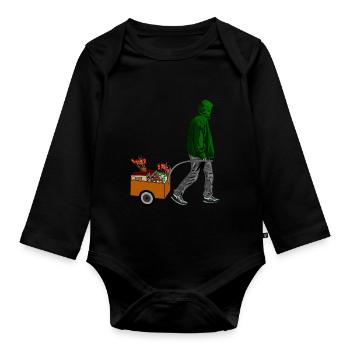 Pyro pyrotechnics fireworks - Organic Longsleeve Baby Bodysuit - black - Front