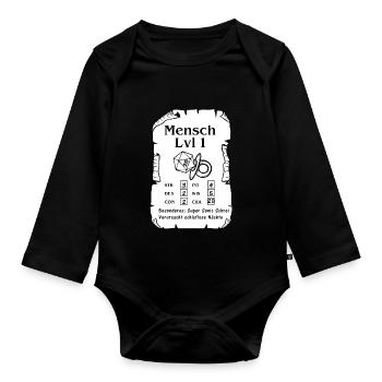 Pen and paper baby - Baby Bio-Langarm-Body - Schwarz - Vorne