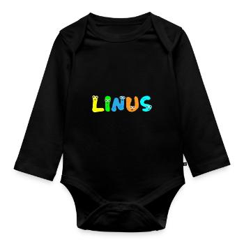 Linus - Baby Bio-Langarm-Body - Schwarz - Vorne