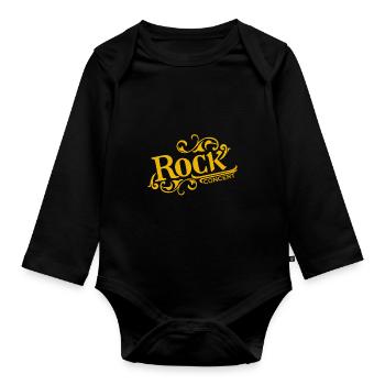 Rock concert - Organic Longsleeve Baby Bodysuit - black - Front