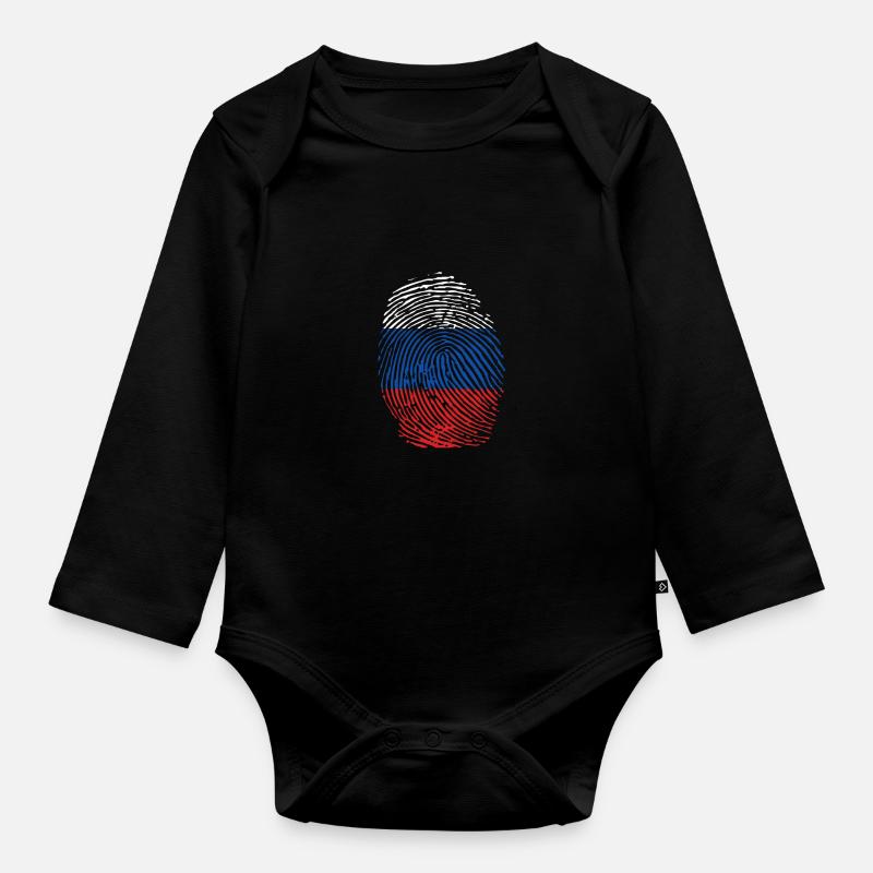 Russie - Body Bébé bio manches longues - noir