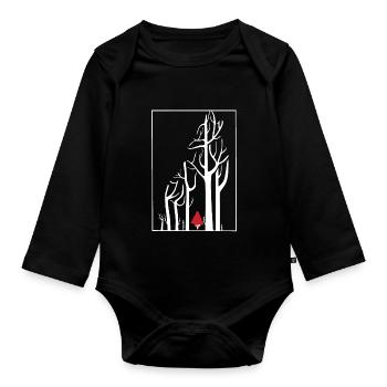 Little Red Riding Hood - Organic Longsleeve Baby Bodysuit - black - Front