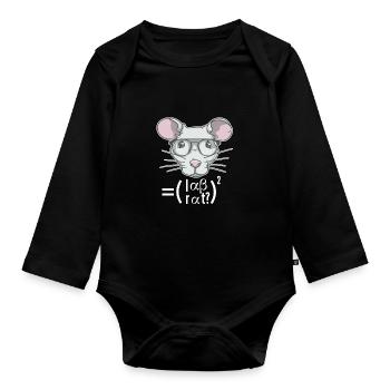 Lab Rat Science Scientist Laboratory Technician - Organic Longsleeve Baby Bodysuit - black - Front