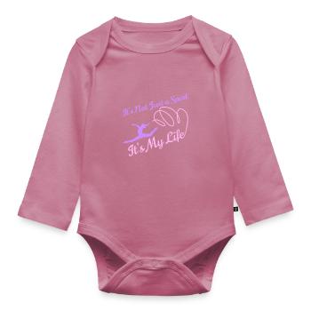 Gymnast gymnast gymnast funny gymnastics saying gymnast - Organic Longsleeve Baby Bodysuit - mauve - Front