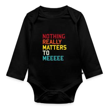 Nothing really matters to me queen paroles lyrics - Body Bébé bio manches longues - noir - Devant