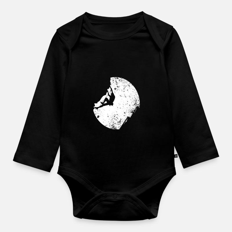 Klettern - Baby Bio-Langarm-Body - Schwarz