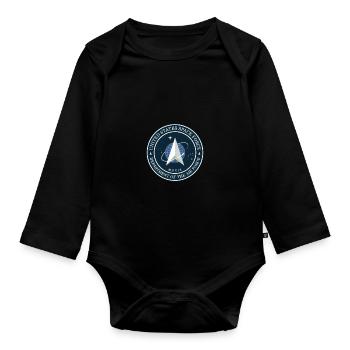 Us Space Force Aliens Verschwörungstheorien Vintage - Baby Bio-Langarm-Body - Schwarz - Vorne