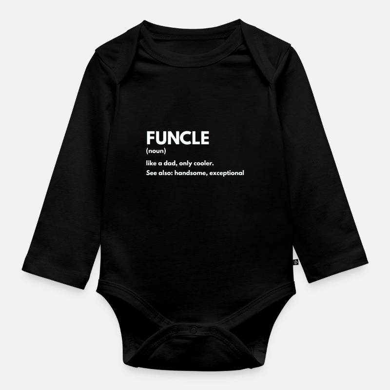 Funcle - Baby Bio-Langarm-Body - Schwarz