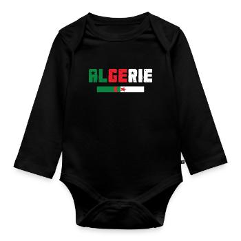Algerie - Body Bébé bio manches longues - noir - Devant