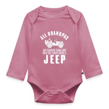 Grandpas Jeep - Body Bébé bio manches longues - mauve - Devant