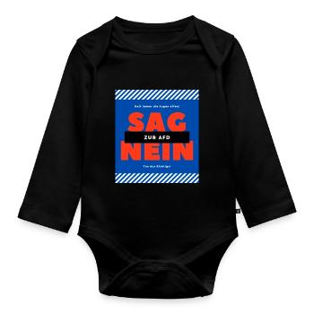 AFD! Nein! - Baby Bio-Langarm-Body - Schwarz - Vorne