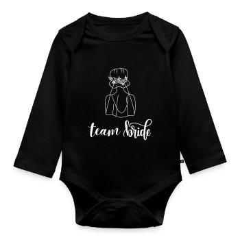 Team Bride - Body Bébé bio manches longues - noir - Devant