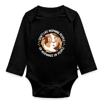 Hamster - Baby Bio-Langarm-Body - Schwarz - Vorne