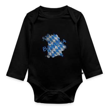 Bavaria Bayern - Baby Bio-Langarm-Body - Schwarz - Vorne