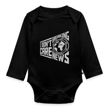 Breaking news don t - Baby Bio-Langarm-Body - Schwarz - Vorne