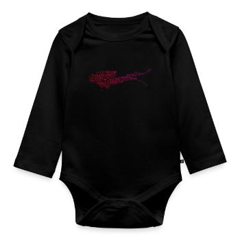 Men's Diving Diving Diver Scuba Diving - Organic Longsleeve Baby Bodysuit - black - Front