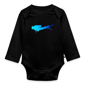 Scuba Diver Damen Scuba Taucher Free Dive - Baby Bio-Langarm-Body - Schwarz - Vorne