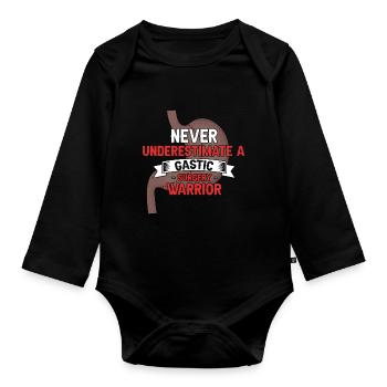 Gastric Bypass and Gastric Bypass Operation Design - Organic Longsleeve Baby Bodysuit - black - Front
