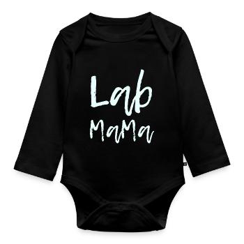Dog Lovers Lab Mama Labrador Retriever Besit - Organic Longsleeve Baby Bodysuit - black - Front
