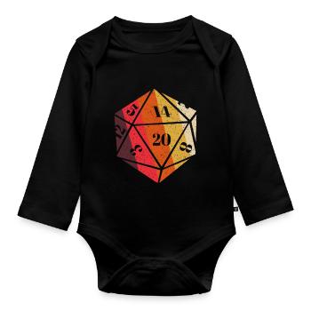 RPG-RPG-Tabletop-Rollenspiele Gamer-Rollenspiel - Baby Bio-Langarm-Body - Schwarz - Vorne