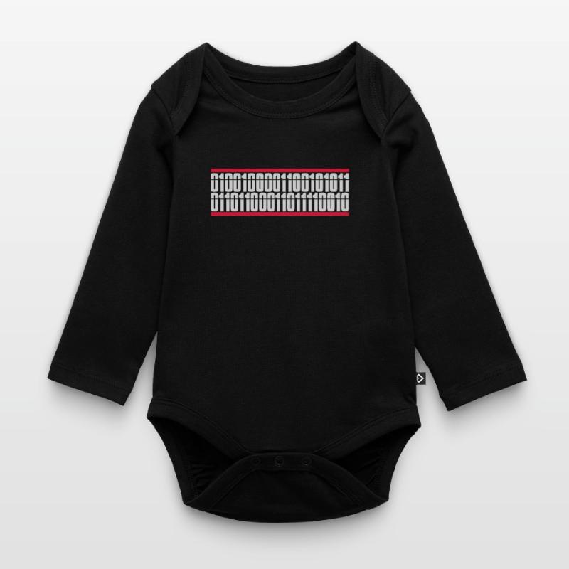 Binary Code Program Language Organic Longsleeve Baby Bodysuit