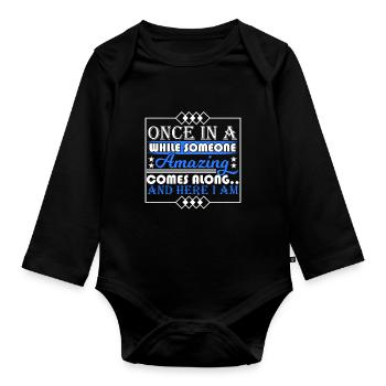 From time to time, someone is incredibly coming - Body Bébé bio manches longues - noir - Devant
