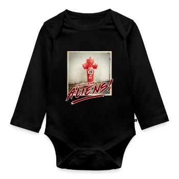 Aliens 9 - Baby Bio-Langarm-Body - Schwarz - Vorne