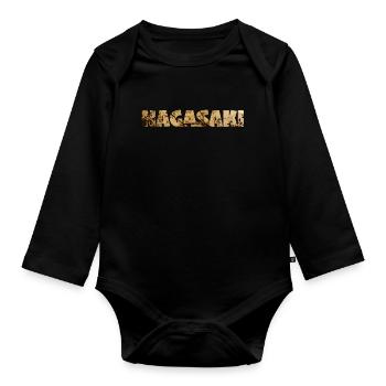 NAGASAKI COLORFUL - Organic Longsleeve Baby Bodysuit - black - Front