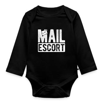 Briefträger Und Paket-Zusteller Für Postboten - Baby Bio-Langarm-Body - Schwarz - Vorne
