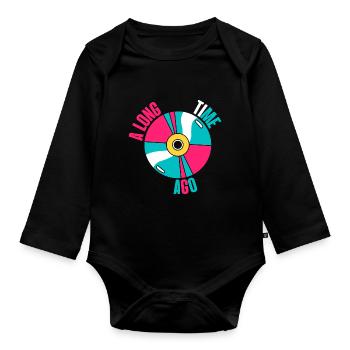 Long time ago - Organic Longsleeve Baby Bodysuit - black - Front