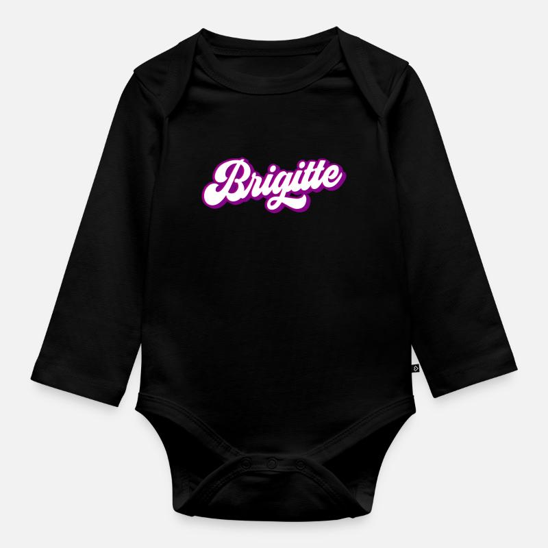 Brigitte | Couleurs changeantes - Body Bébé bio manches longues - noir