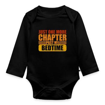 L’heure du coucher Un autre chapitre Amoureux du livre - Body Bébé bio manches longues - noir - Devant