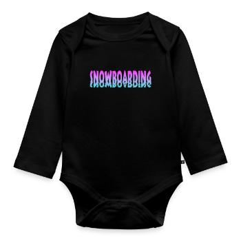 snowboarding - Baby Bio-Langarm-Body - Schwarz - Vorne