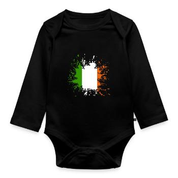 Ireland Irland - Baby Bio-Langarm-Body - Schwarz - Vorne