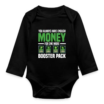 Sammelkarten Spieler | Trading Karten Geschenke - Baby Bio-Langarm-Body - Schwarz - Vorne