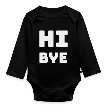 SALUT BYE - Body Bébé bio manches longues - noir - Devant