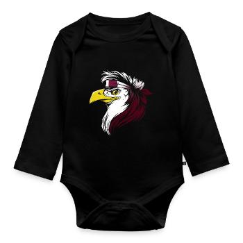 Qatar - Organic Longsleeve Baby Bodysuit - black - Front