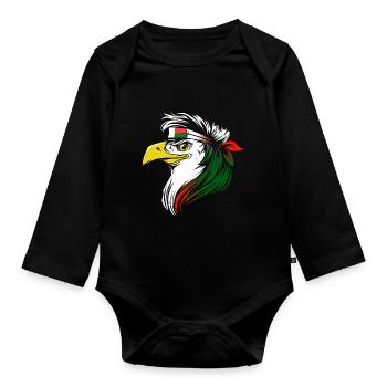 Madagascar - Organic Longsleeve Baby Bodysuit - black - Front