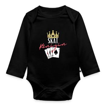 Skat Queen - Organic Longsleeve Baby Bodysuit - black - Front
