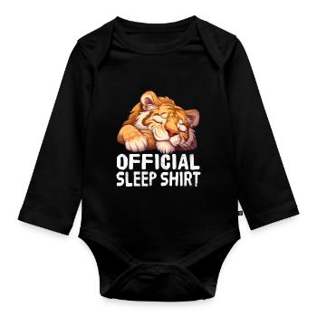 T-shirt de nuit officiel Liger - Body Bébé bio manches longues - noir - Devant