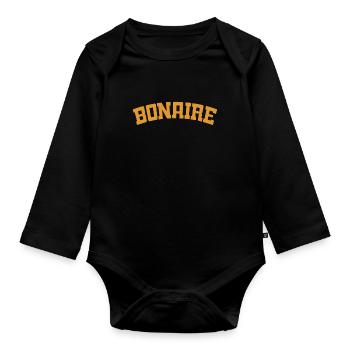 Bonaire - Kralendijk - Karibik - Dutch Caribbean - Organic Longsleeve Baby Bodysuit - black - Front